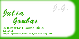 julia gombas business card